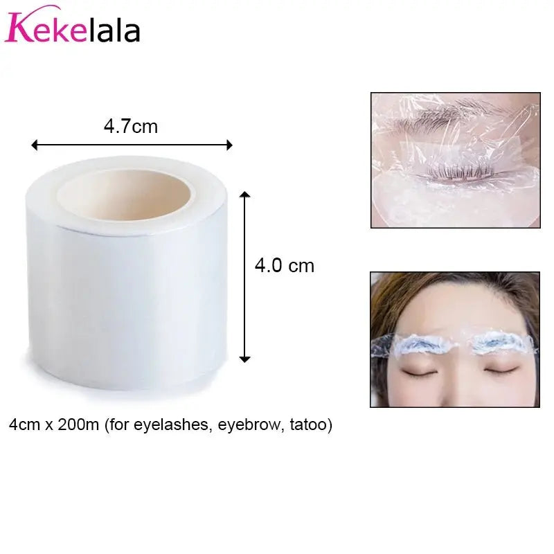 200m Clear Makeup Film for Lip, Eyebrow Tattoo, and Lash Perm - Trendy Tags Store