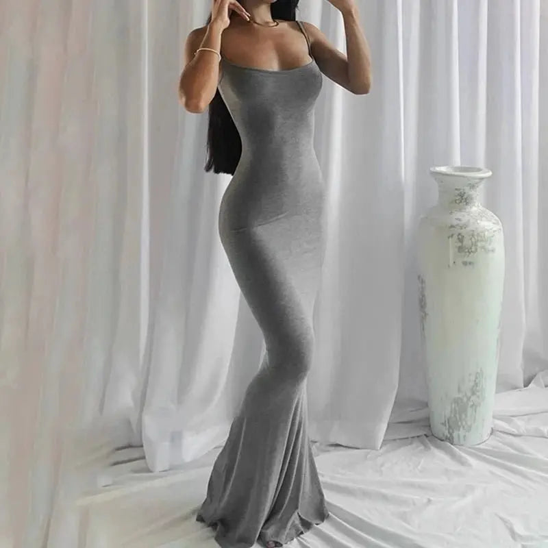 2024 Y2K Satin Maxi Dress - Trendy Tags Store