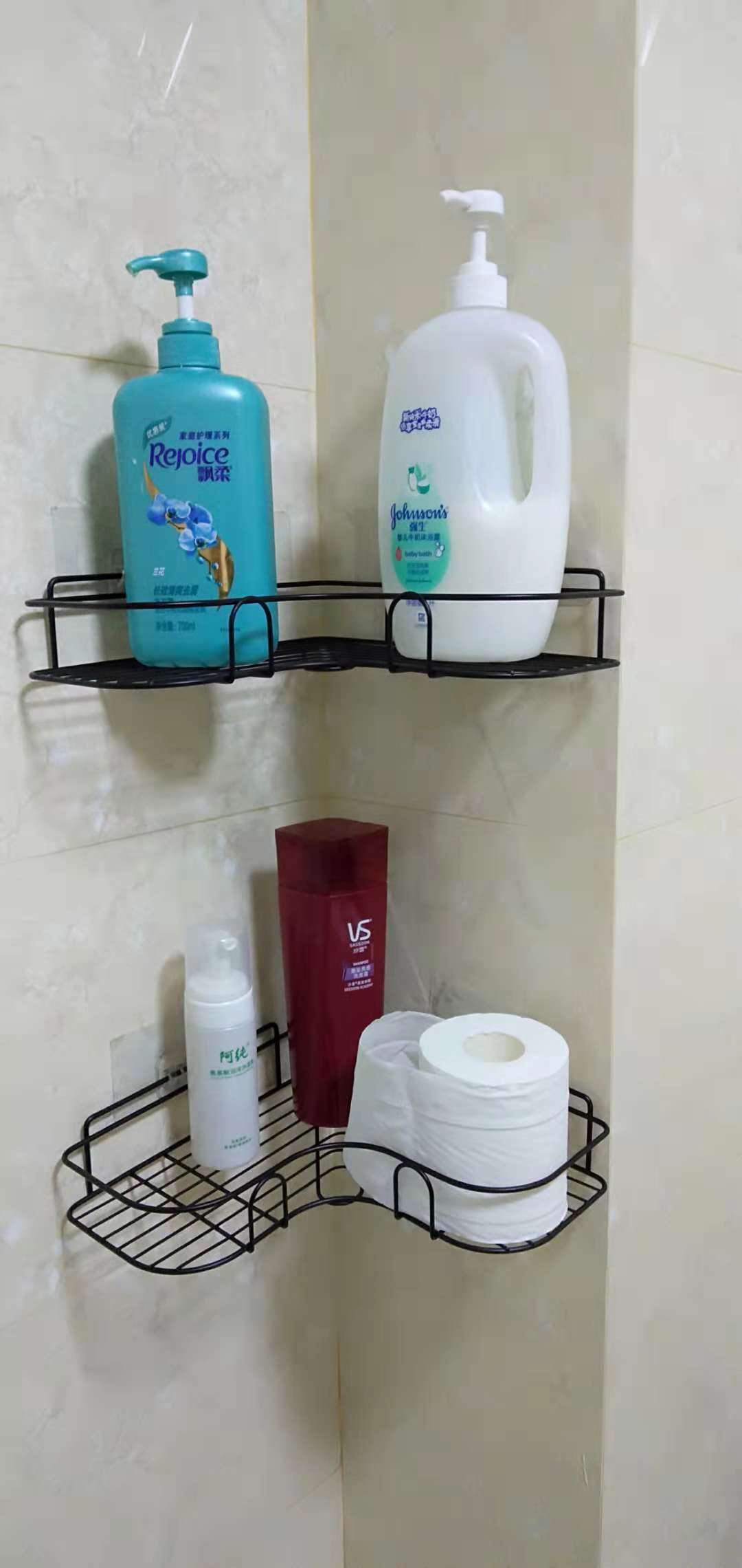 Bathroom/Kitchen Corner Shelf Household Tripod