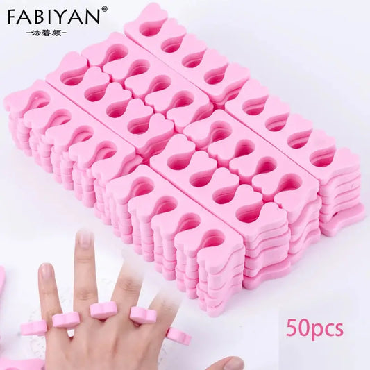 50pcs Pink Sponge Toe Separators for Pedicure - Trendy Tags Store