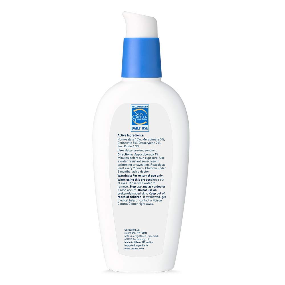 CeraVe AM Facial Moisturizing Lotion with SPF 30 | Oil-Free Face Moisturizer with SPF | Formulated with Hyaluronic Acid, Niacinamide & Ceramides | Broad Spectrum Sunscreen | 3 Ounce