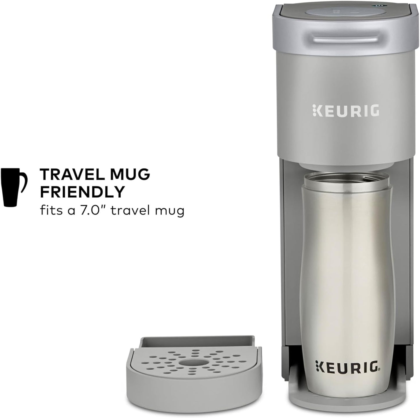 Keurig K-Mini Single Serve Coffee Maker, Studio Gray, 6 to 12 oz. Brew Sizes