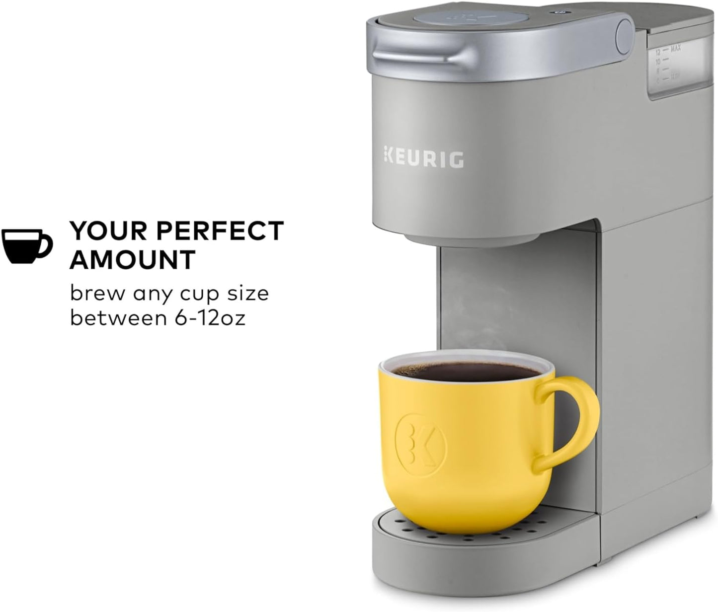 Keurig K-Mini Single Serve Coffee Maker, Studio Gray, 6 to 12 oz. Brew Sizes