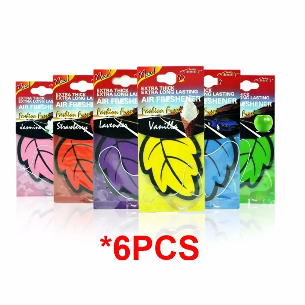 6PCS Natural Scented Tea Paper Car Air Freshener with Vanilla Fragrance - Trendy Tags Store