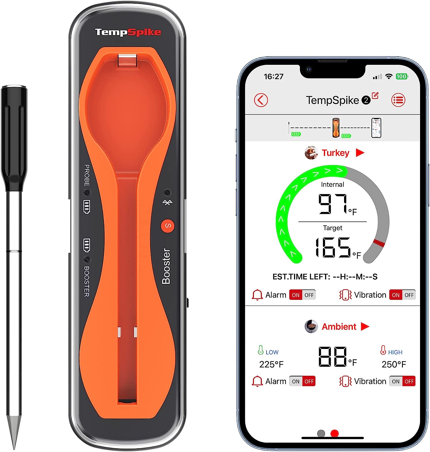 ThermoPro TempSpike 500FT Wireless Meat Thermometer, Bluetooth Meat Thermometer for Beef