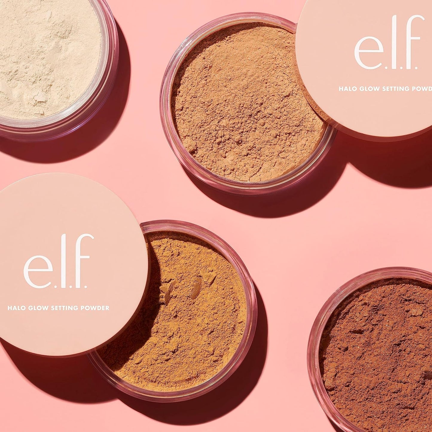 e.l.f. Halo Glow Soft Focus Setting Powder, Silky Powder For Creating Without Shine, Smooths Pores & Lines, Light Pink