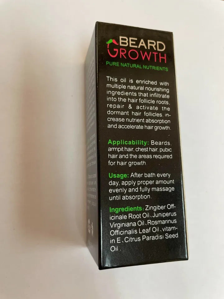 Beard Growth Oil Serum Fast Growing Beard Mustache Facial Hair Grooming for Men