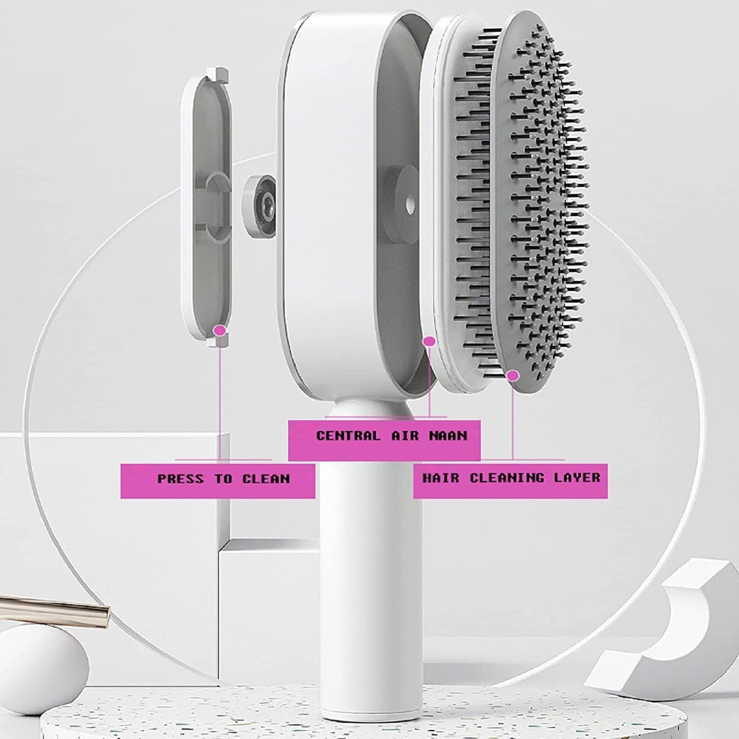 Self Cleaning Detangling Hair Brush and Massager for all type of Hairs