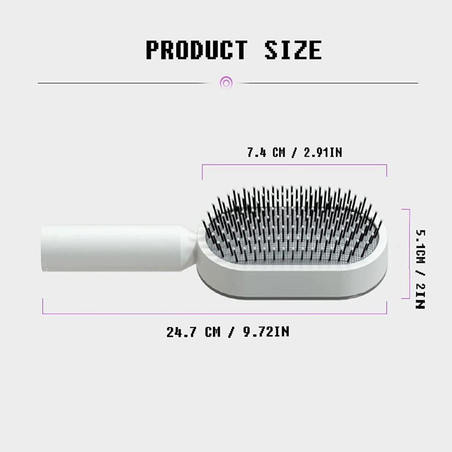 Self Cleaning Detangling Hair Brush and Massager for all type of Hairs