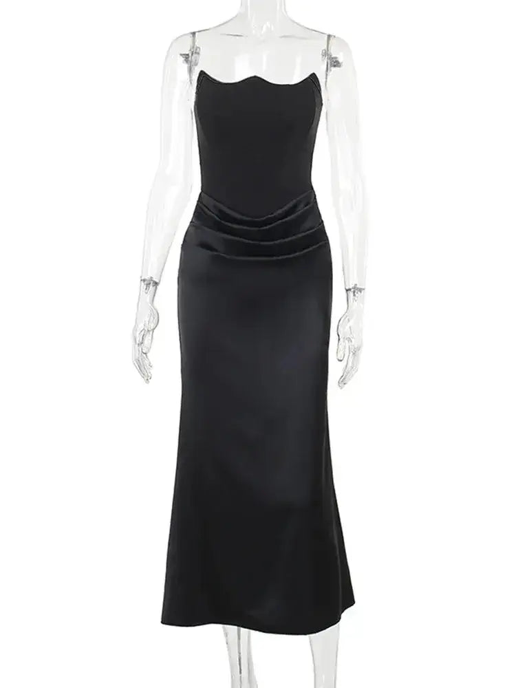 Elegant Strapless Sexy Dress: Command the Spotlight! Trendy Tags Store