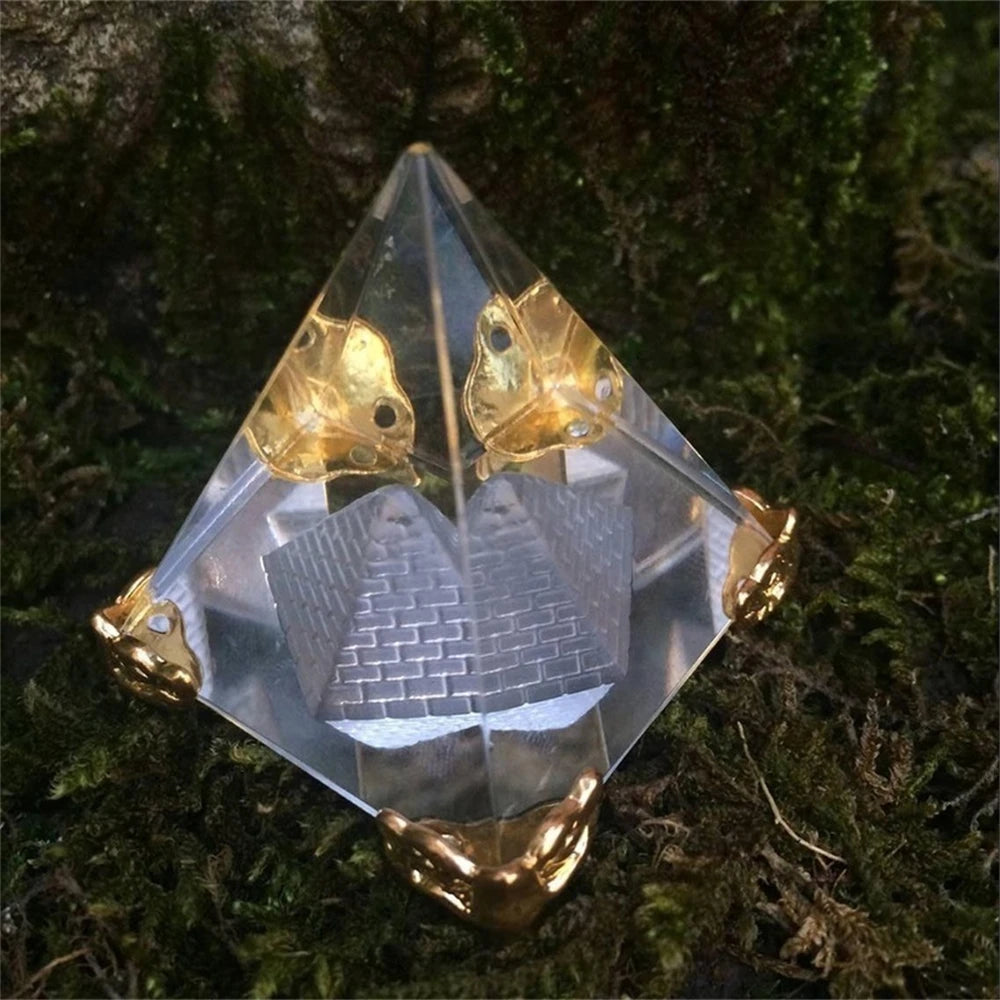 Energy Healing Egyptian Crystal Clear Pyramid