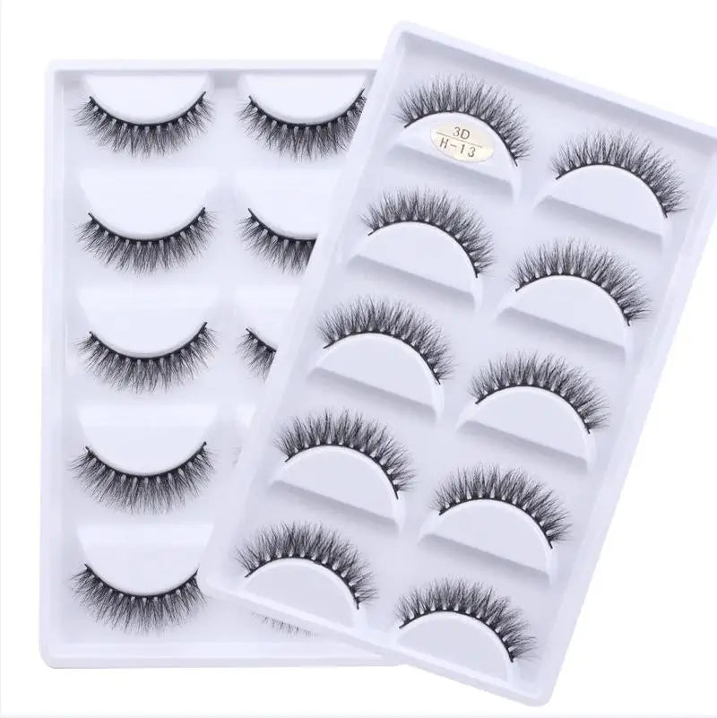 5 Pairs Mink Eyelashes 3D Faux Lashes