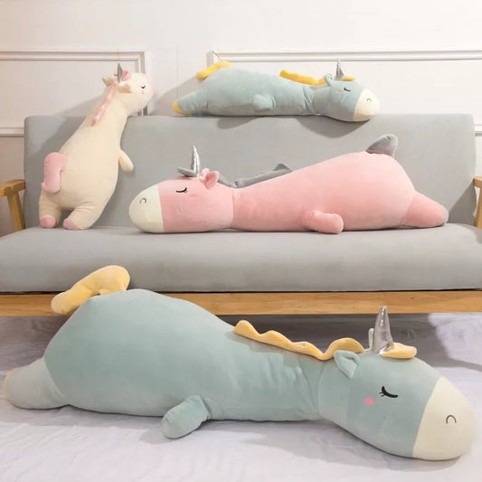 Giant Soft toy unicorn Stuffed High Quality Sleeping Pillow Animal Bed Decor Cushion