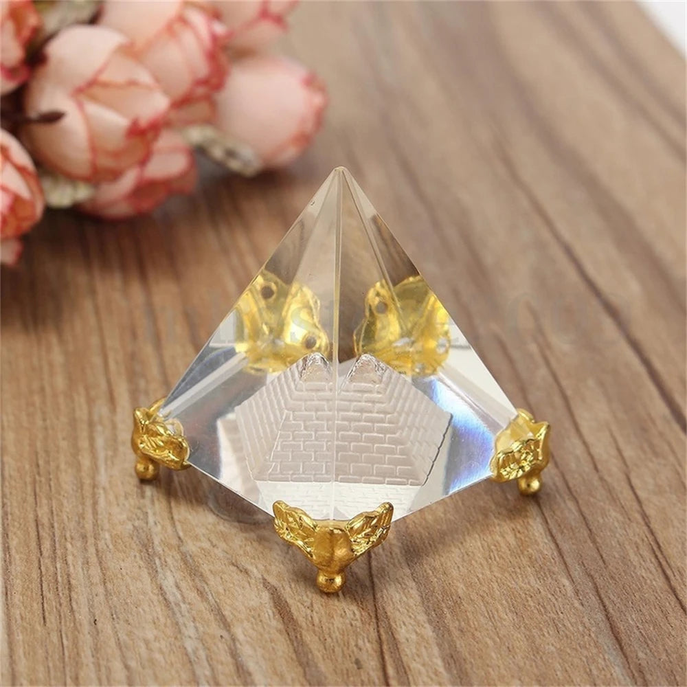 Energy Healing Egyptian Crystal Clear Pyramid