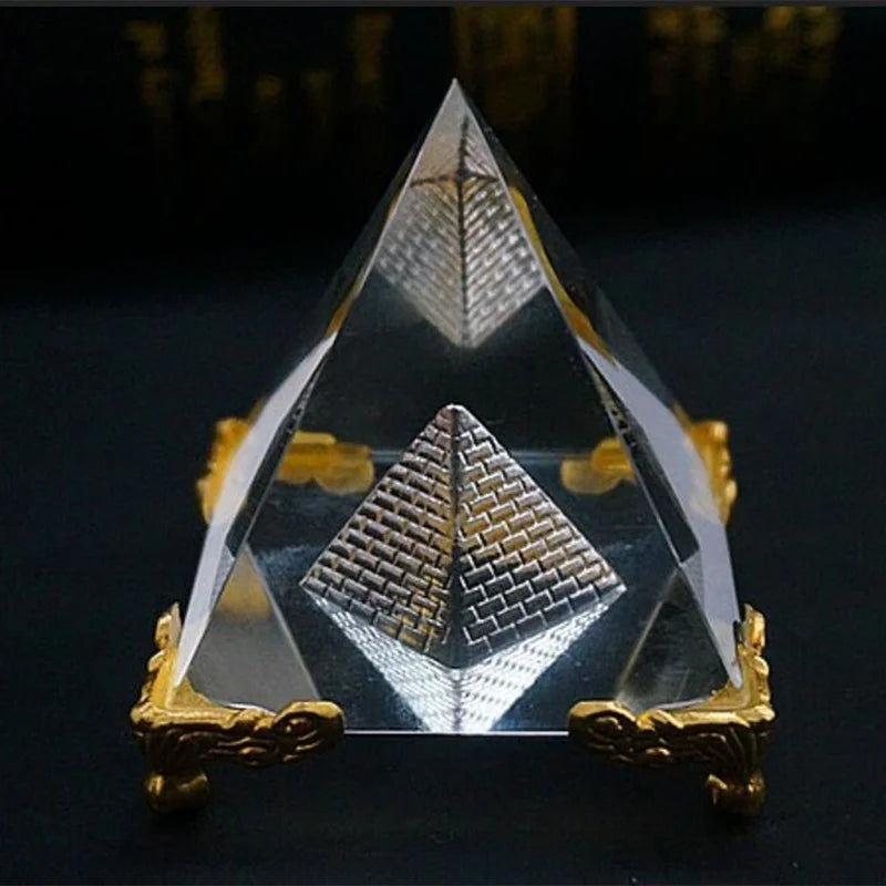 Energy Healing Egyptian Crystal Clear Pyramid