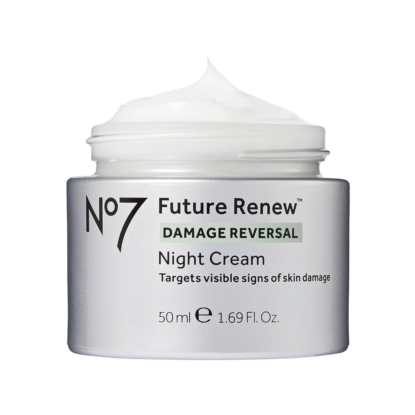 No7 Future Renew Damage Reversal Night Cream Face Moisturizer with Pepticology Peptides, 1.69 oz