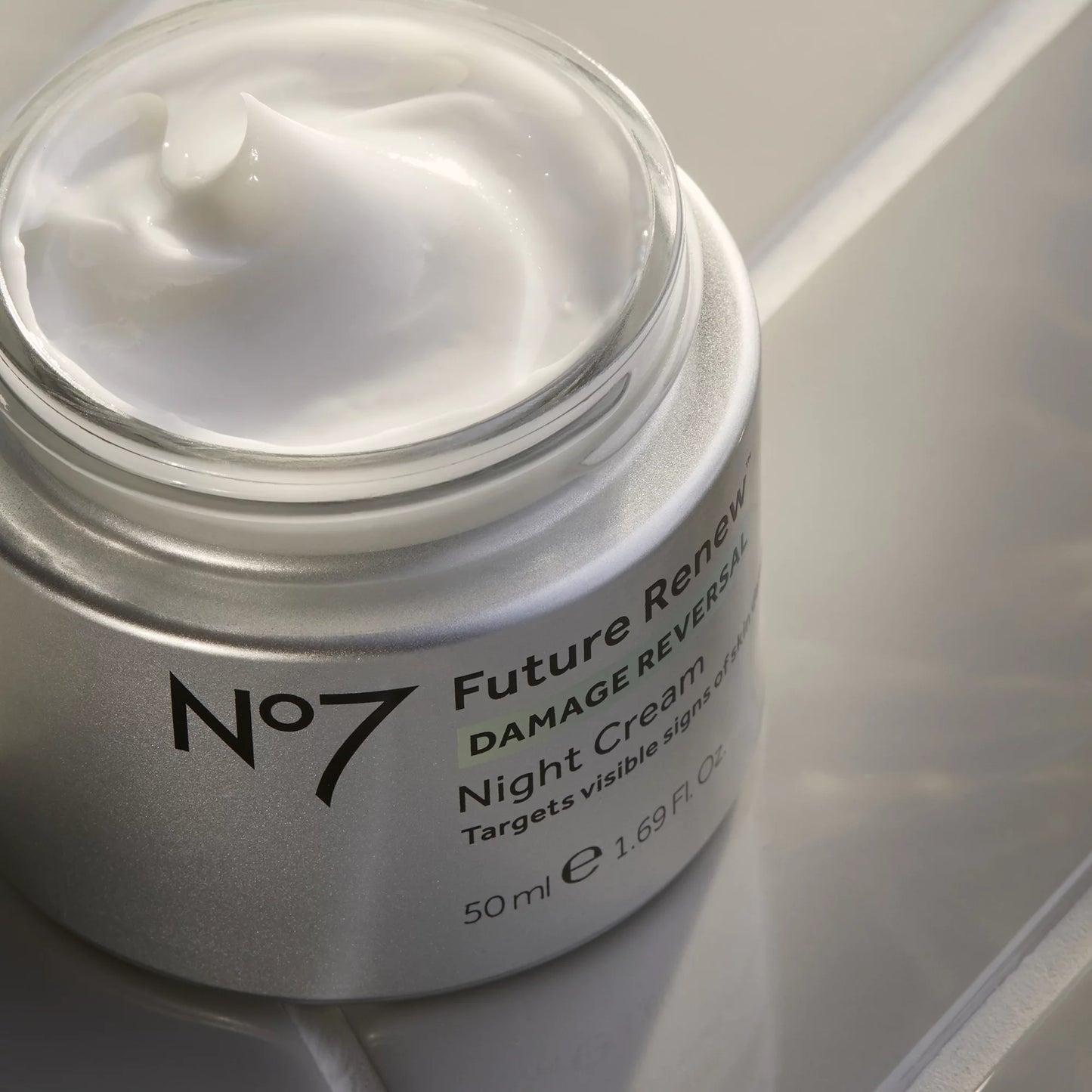 No7 Future Renew Damage Reversal Night Cream Face Moisturizer with Pepticology Peptides, 1.69 oz