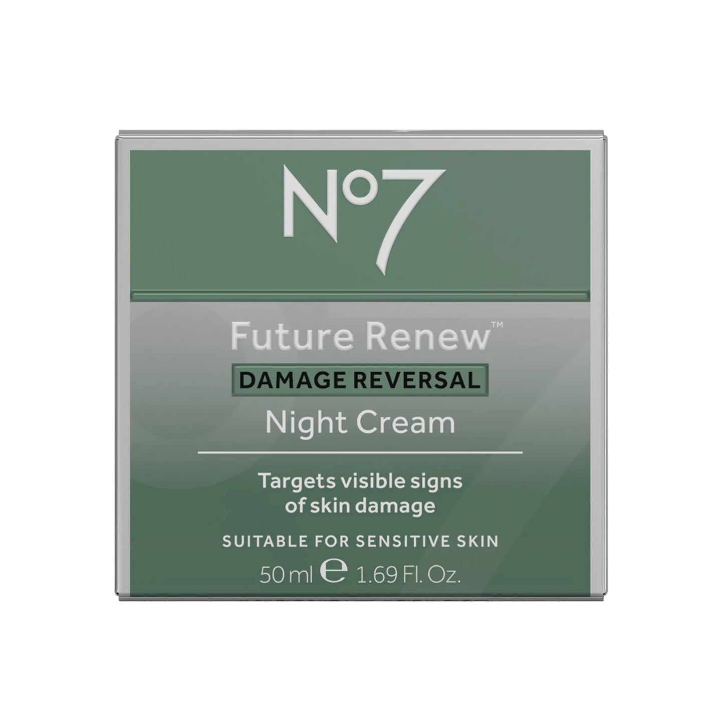 No7 Future Renew Damage Reversal Night Cream Face Moisturizer with Pepticology Peptides, 1.69 oz