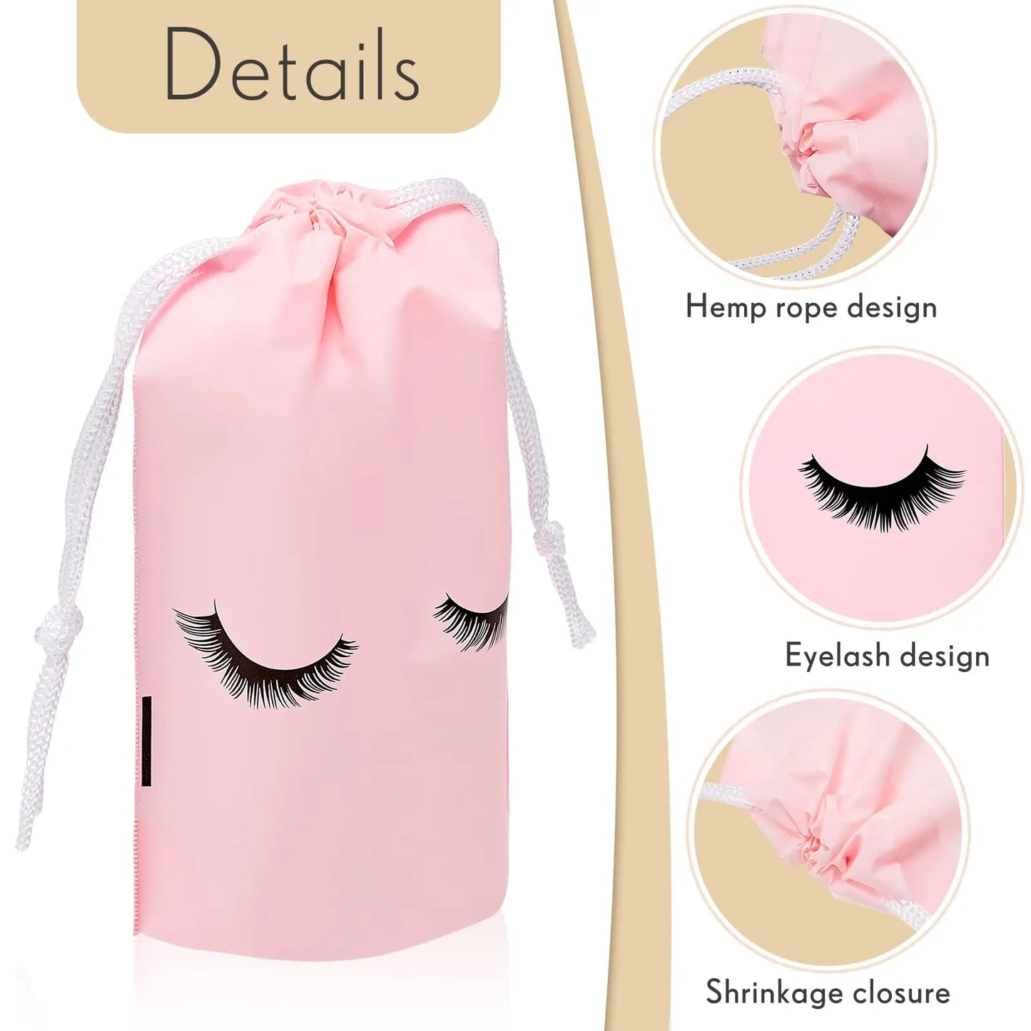 50 Pcs Eyelash Aftercare Bags Trendy Tags