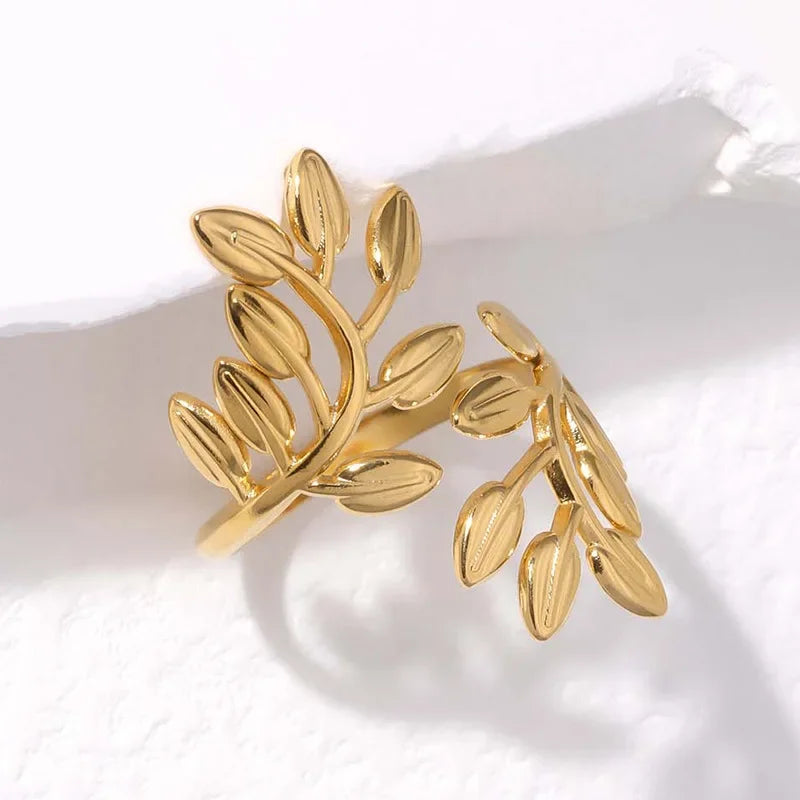 Gold Plated Personality Rings For Women Adjustable