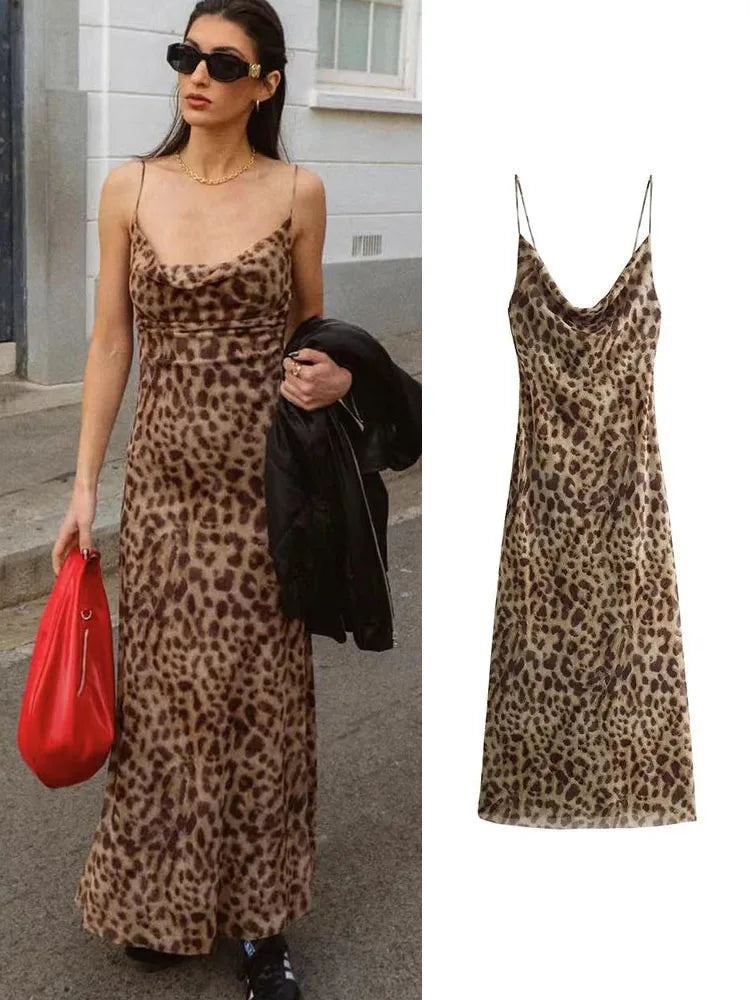 Leopard Print Swing Dress Trendy Tags