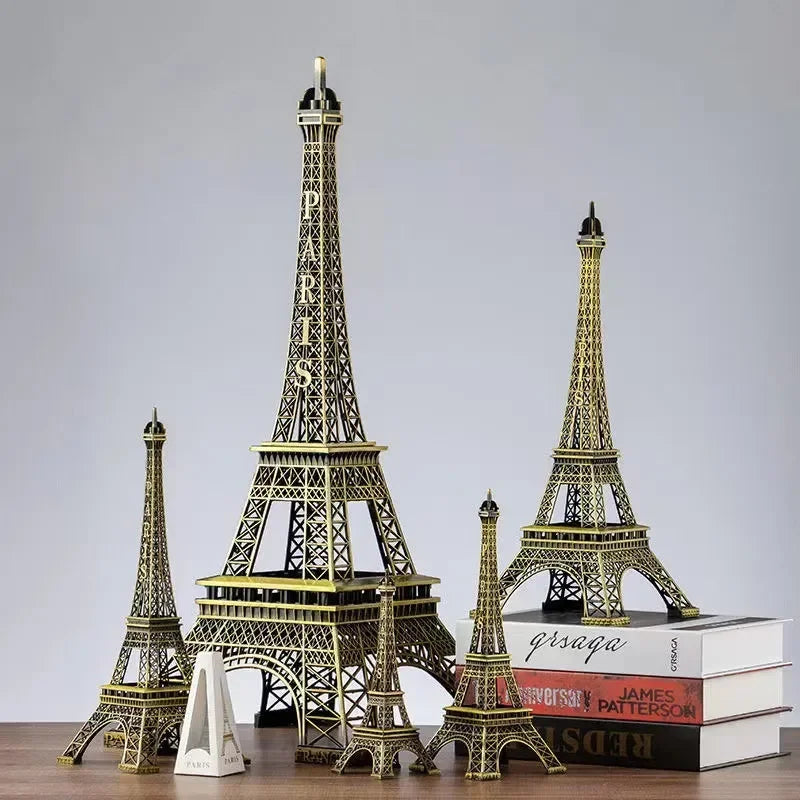 Bronze Paris Eiffel Tower Metal Crafts Home Decoration Vintage Model