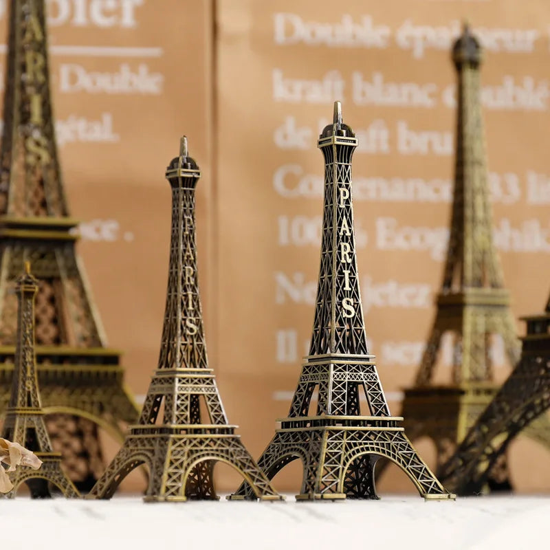 Bronze Paris Eiffel Tower Metal Crafts Home Decoration Vintage Model