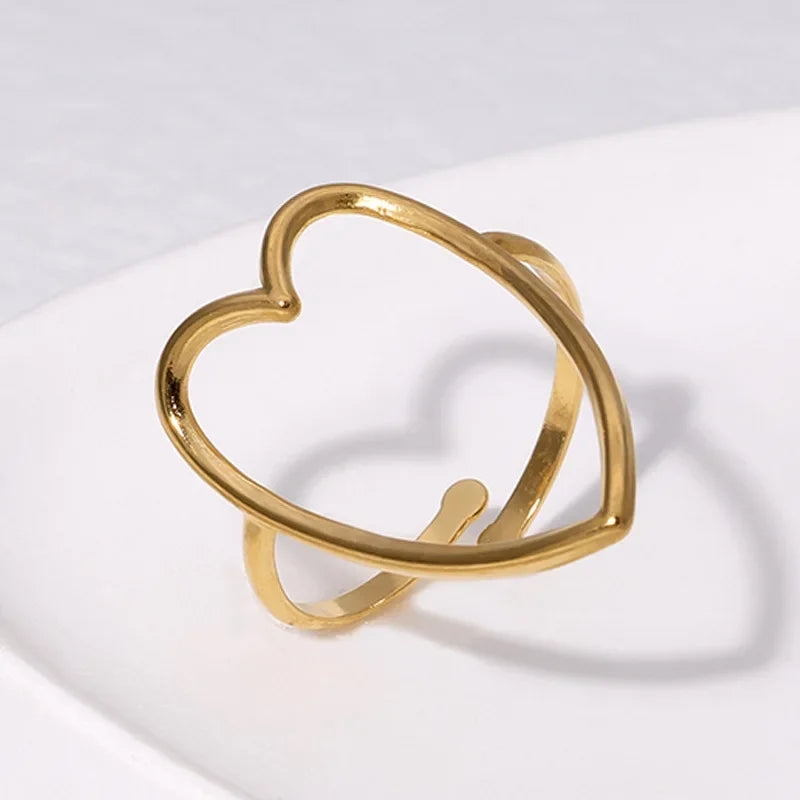 Gold Plated Personality Rings For Women Adjustable