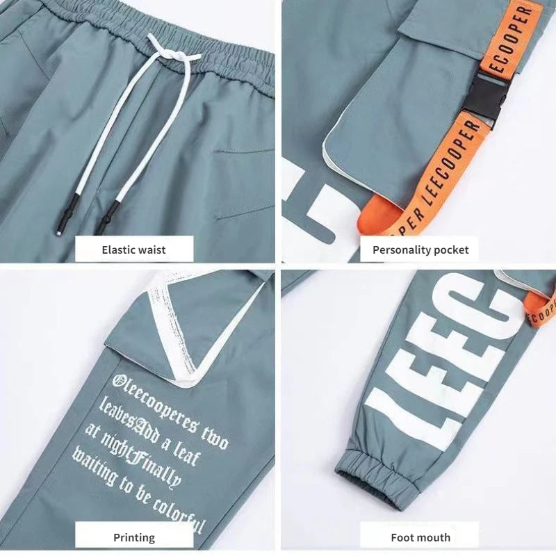 Hip Hop Cargo Pants Men Street wear Cotton