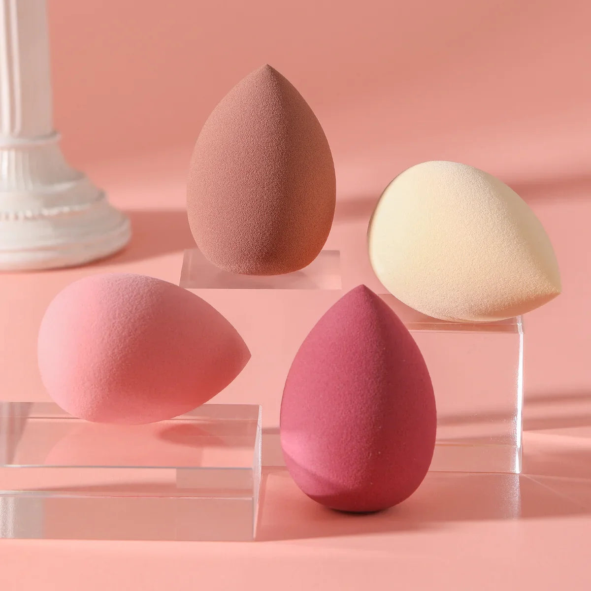 4-Pc Beauty Egg Makeup Sponges Trendy Tags