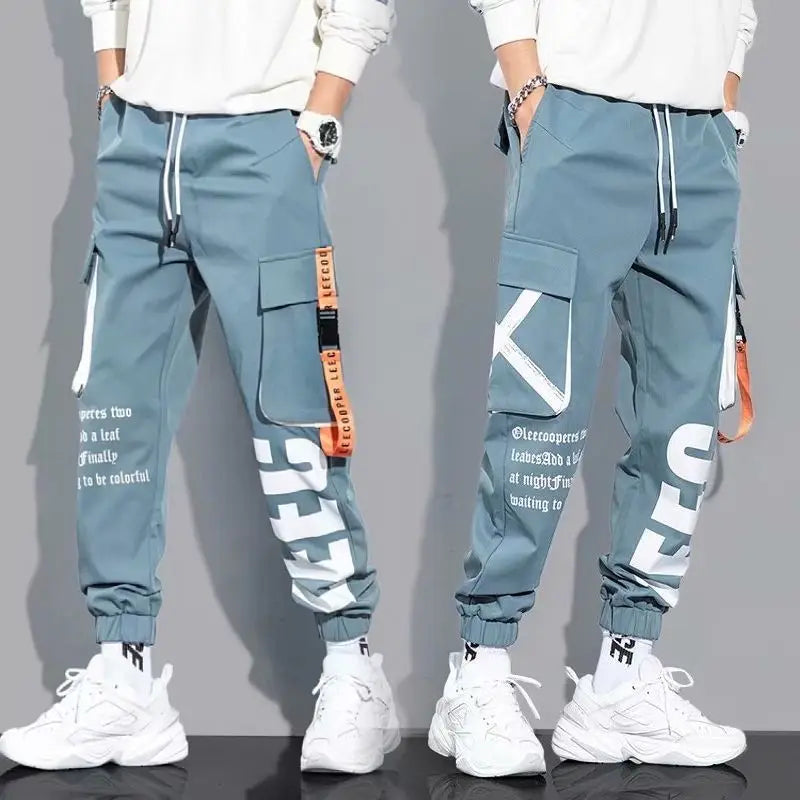 Hip Hop Cargo Pants Men Street wear Cotton