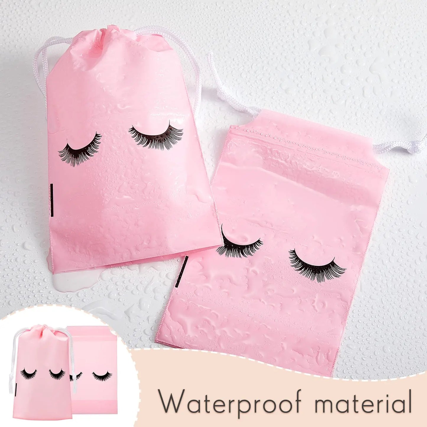 50 Pcs Eyelash Aftercare Bags Trendy Tags