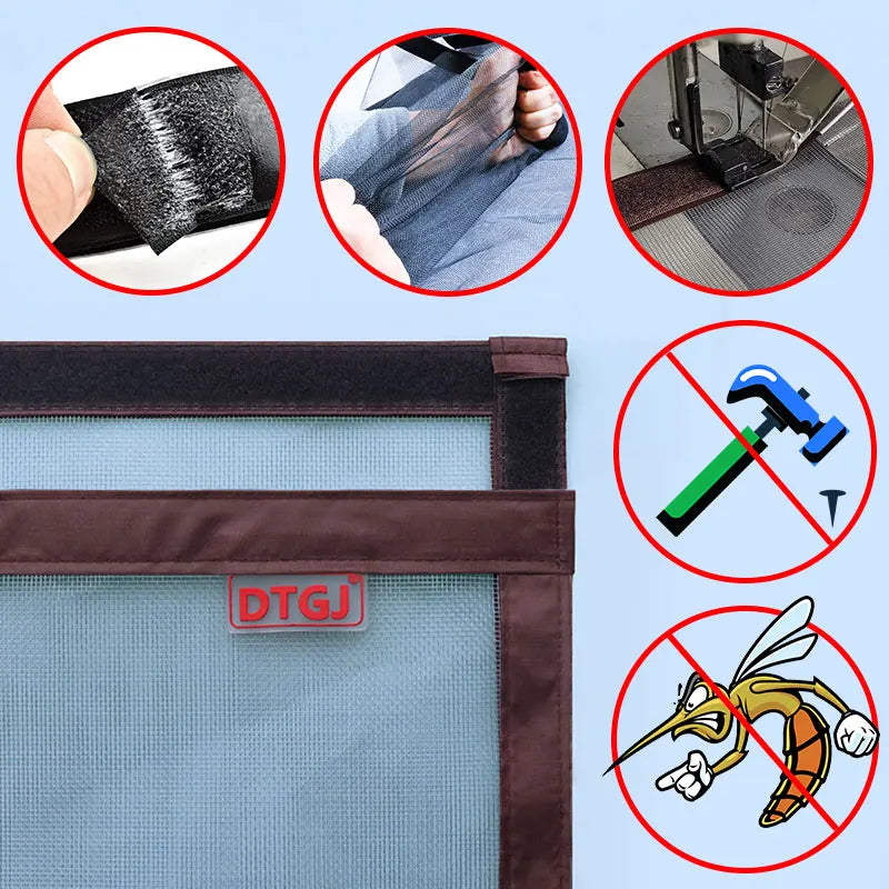 New Magnetic Screen Door Curtain Anti-Mosquito Net Fly