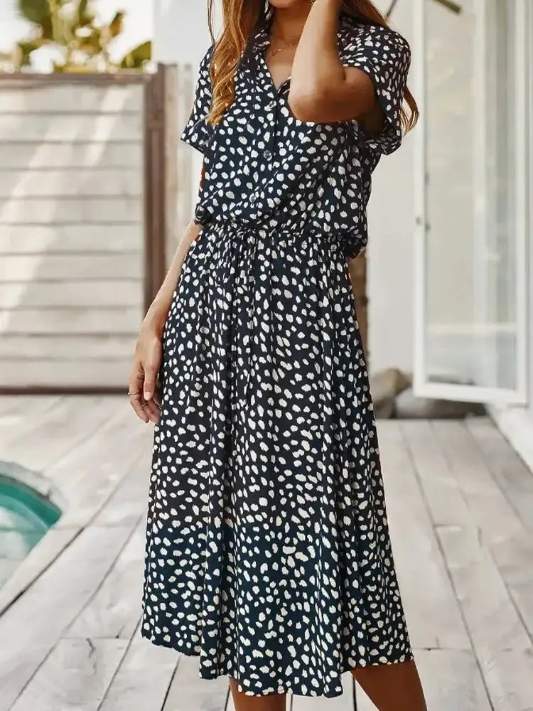 Vintage Polkadot Dress Trendy Tags Store