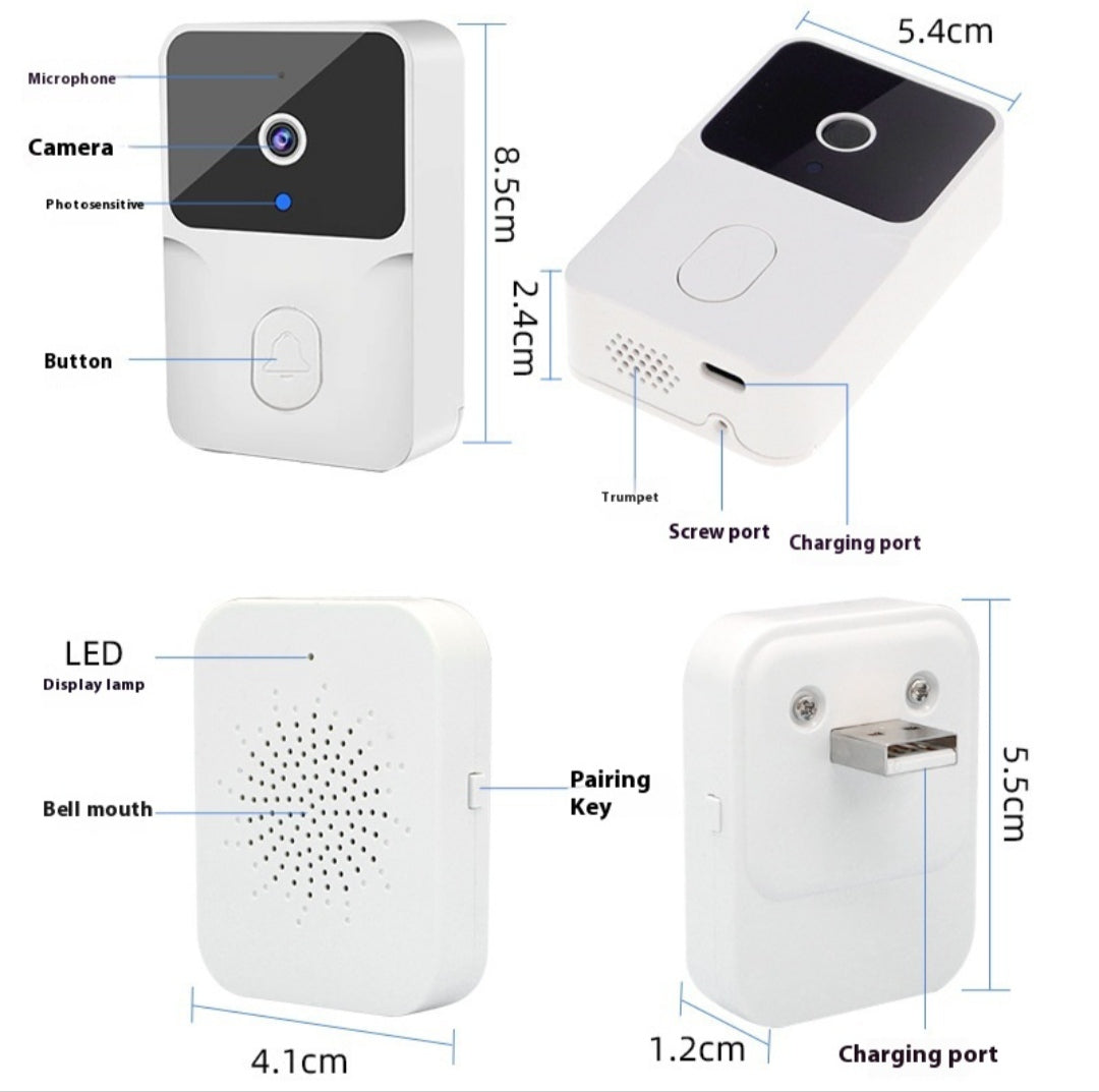 Intelligent Visual Doorbell Home Surveillance Video Intercom HD Night Vision Capture