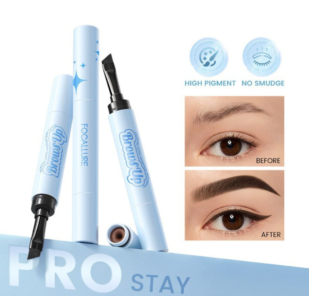 2 In 1 3D Eyebrow Gel Cream Eyeliner Pencil 3 Colors Waterproof Long-lasting Eyebrow Pomade Enhancers